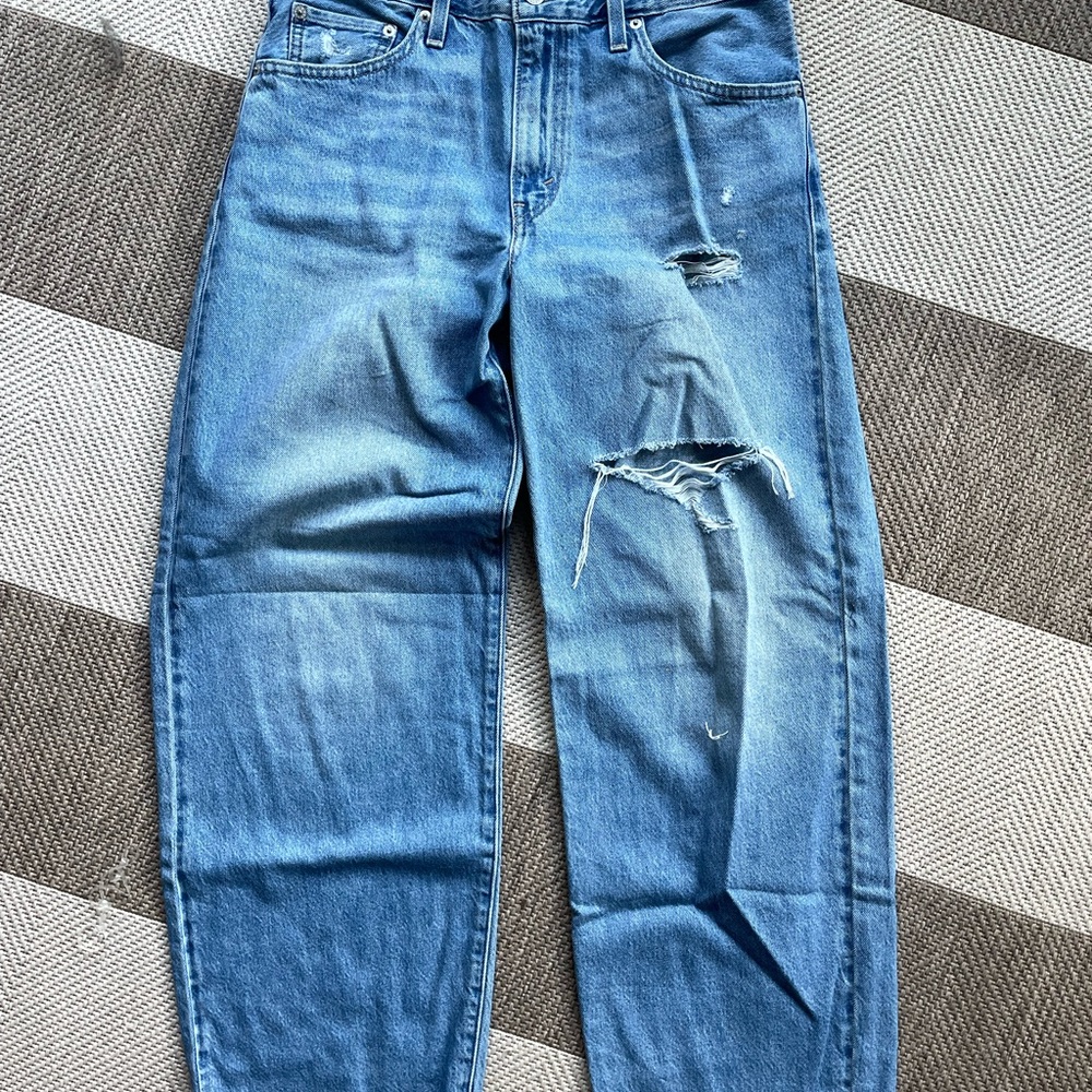 Levi's Blue Baggy Dad Jeans Classic Denim - Picture 2 of 3